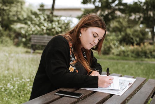 girl writing