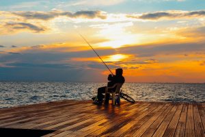 a man makes fishing so relaxing