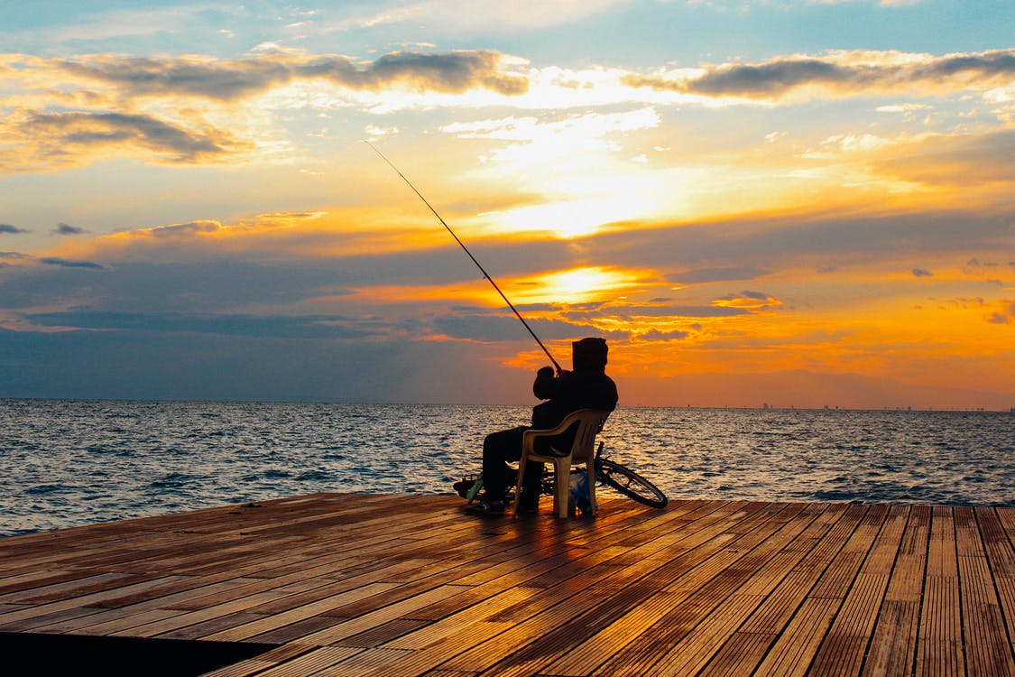 a man makes fishing so relaxing